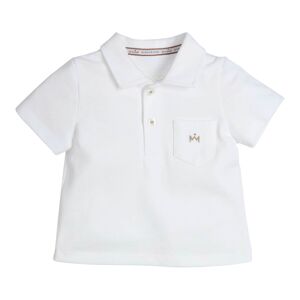 Gymp Polo-T-Shirt mit Tasche Piqué weiss