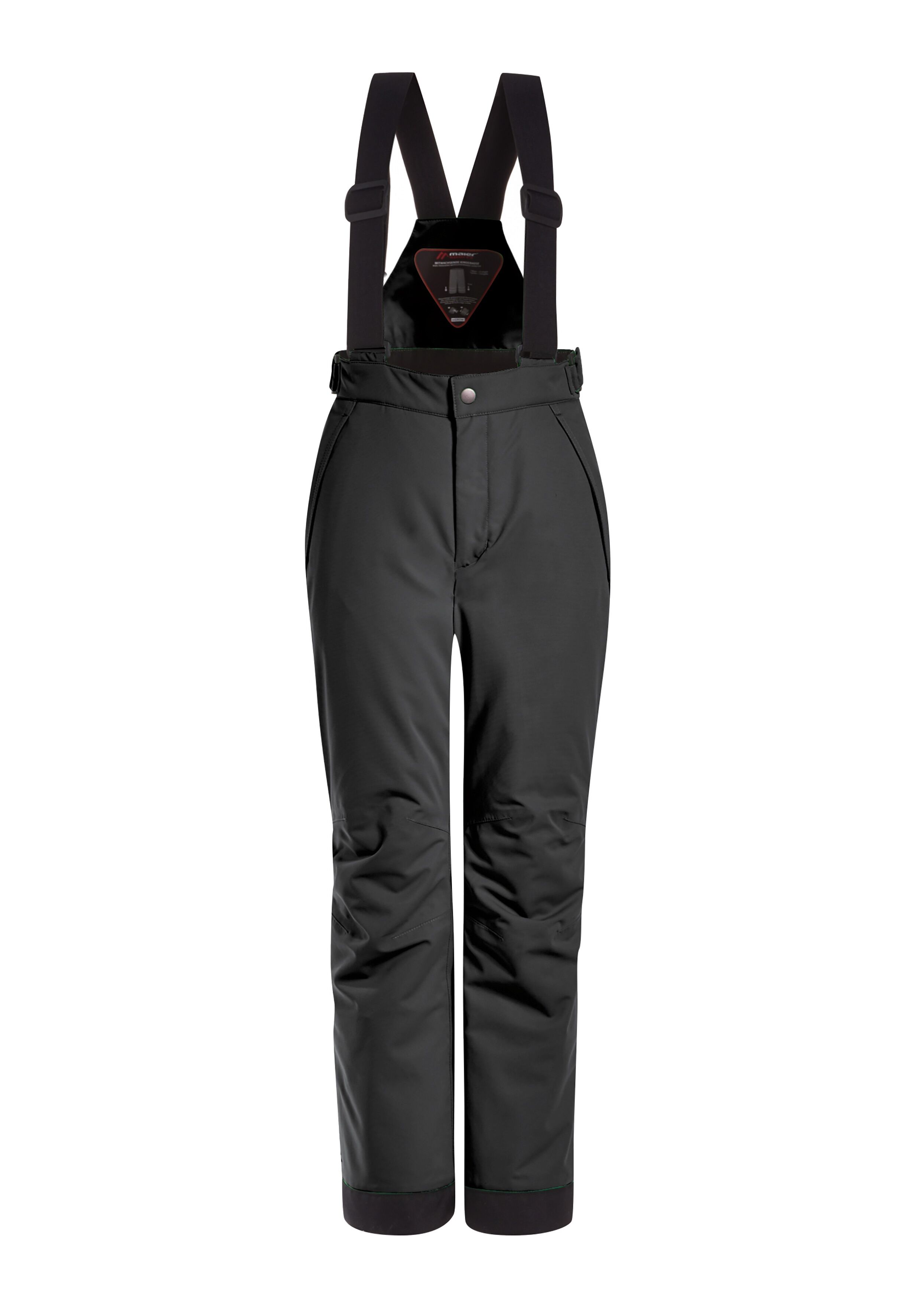 Maier Sports Skihose »Maxi reg«, Mitwachsend, warm, wasserdicht, atmungsaktiv schwarz  116 128 140 152 164 176