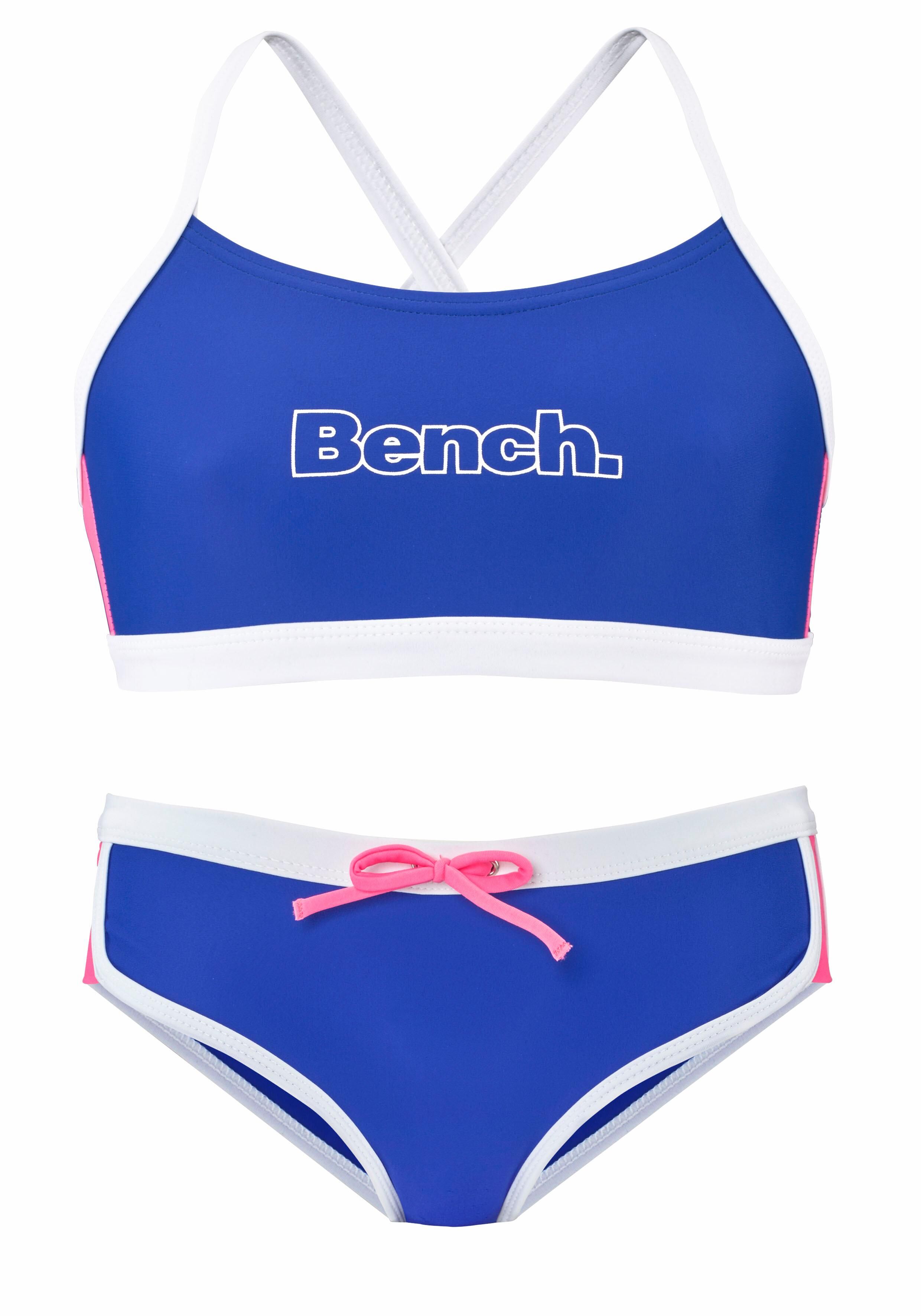 Bench. Bustier-Bikini, mit Kontrastdetails blau  122/128 134/140 146/152 158/164 170/176
