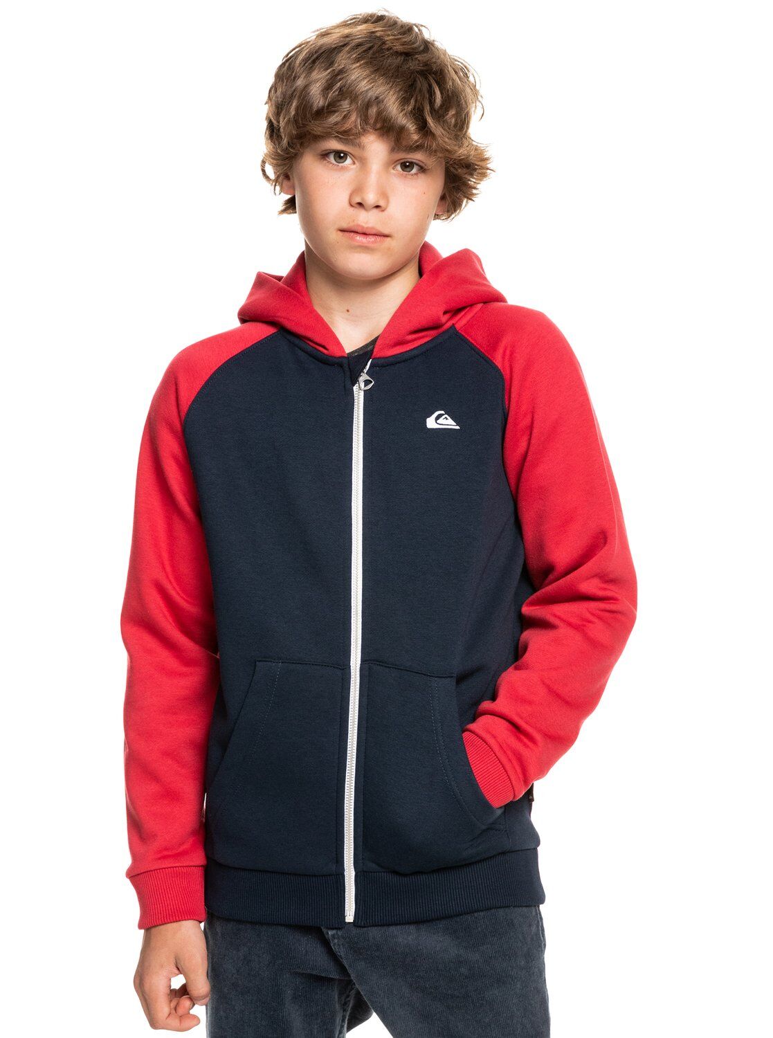 Quiksilver Kapuzensweatjacke »Easy Day« blau  10(140-148cm) 12(148-156cm) 14(155-164cm) 16(165-172cm) 8(125-130cm)