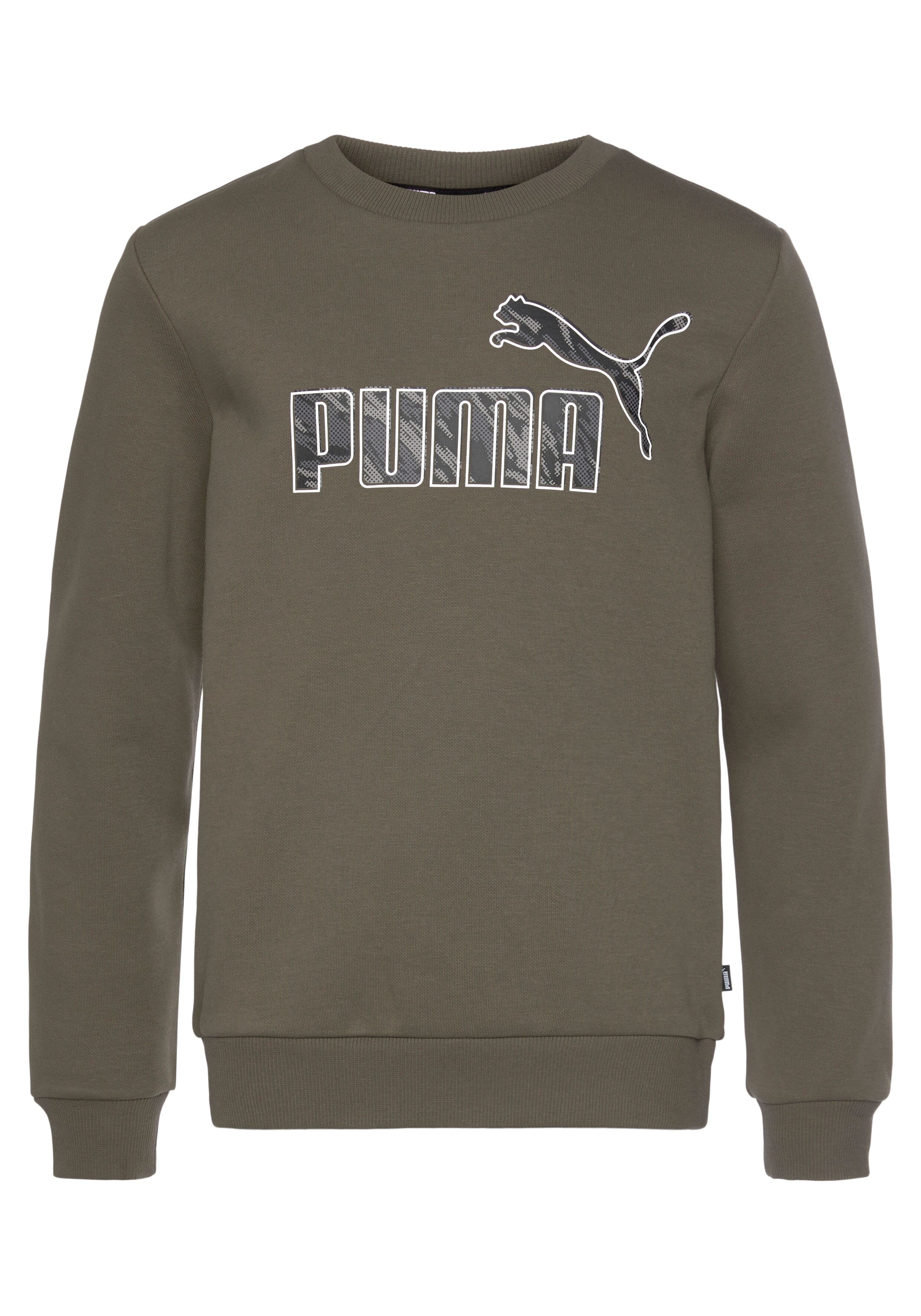 Puma Sweatshirt »Graphic Crew Fleece« grün  128 140 152 164 176