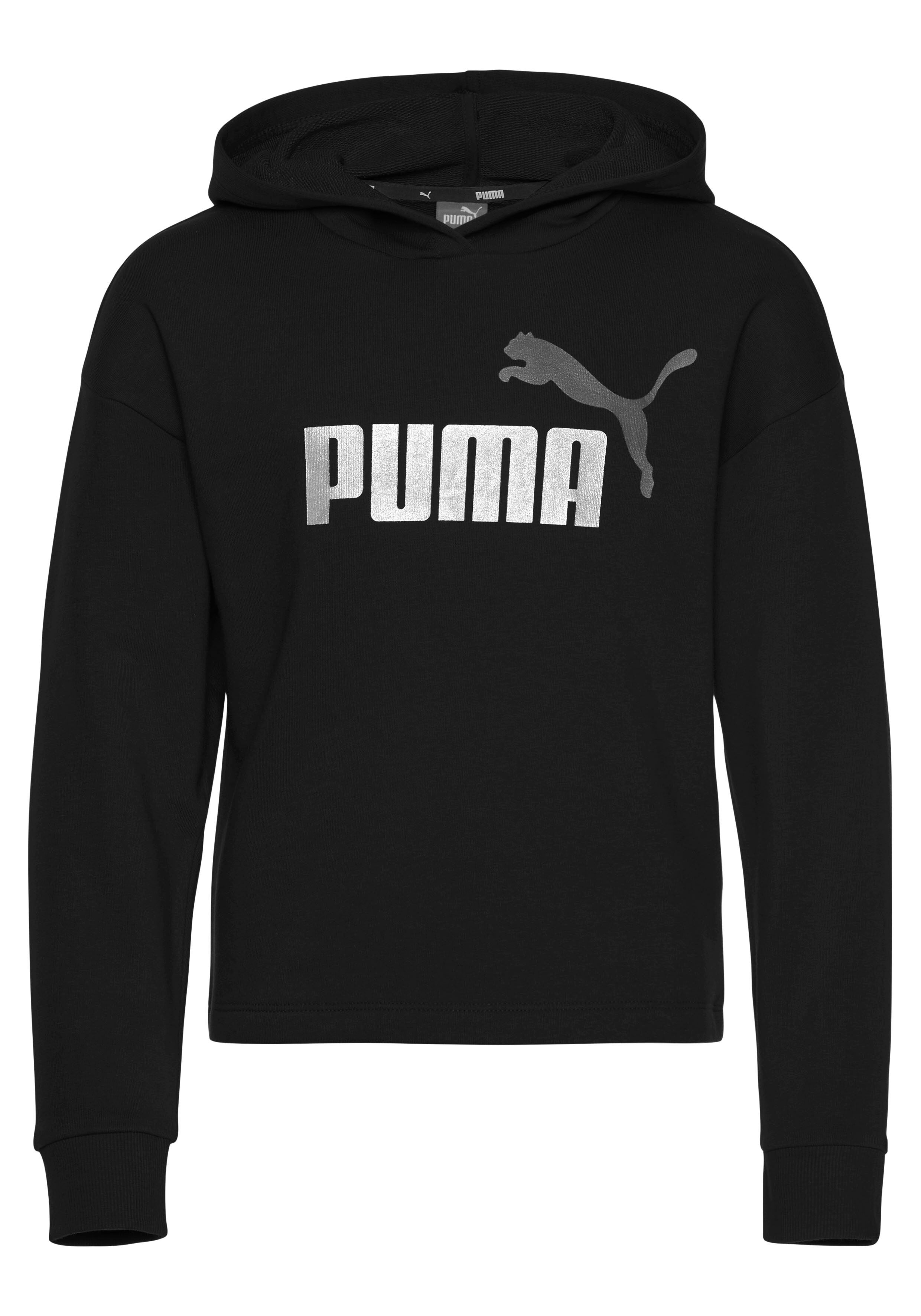 Puma Kapuzensweatshirt »LOGO CROPPED HOODIE« lila  128 140 152 164 176