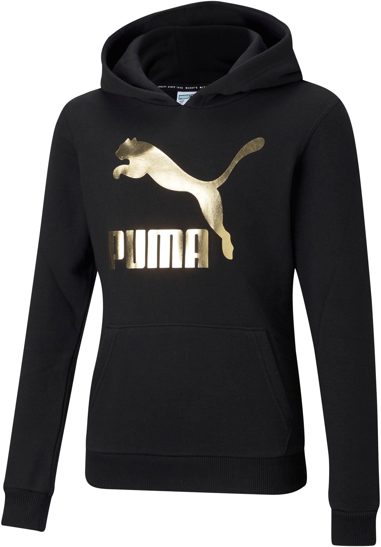 Puma Kapuzensweatshirt »Classics Logo Hoodie Girls« schwarz  128 140 152 164 176