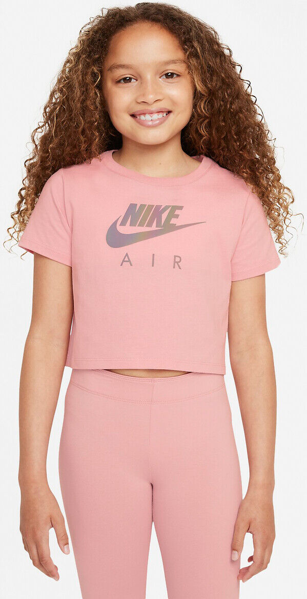 NIKE T-Shirt Nike Air in Cropped-Länge, 7-15 Jahre SCHWARZ;ROSA