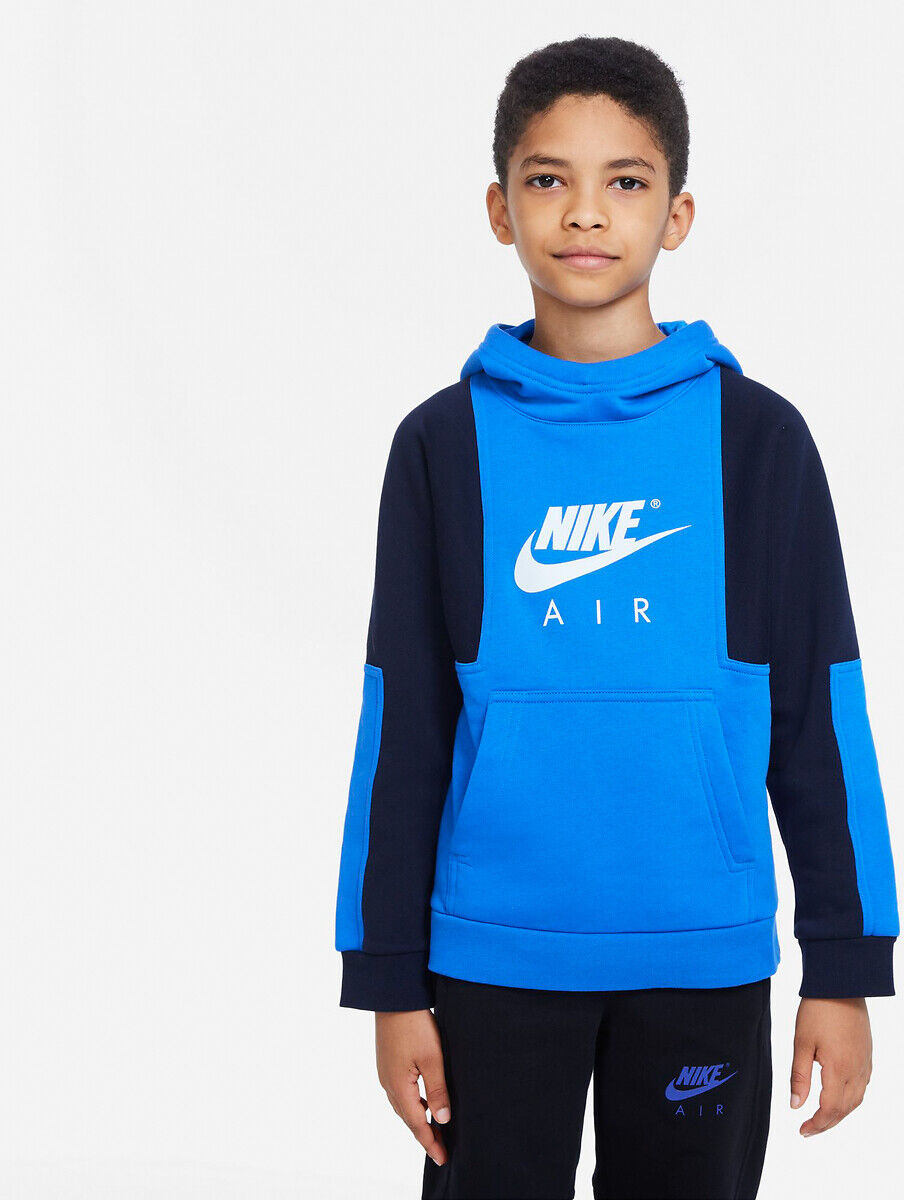 NIKE Sweatshirt Nike Air, Kapuze, 7-15 Jahre SCHWARZ;BLAU