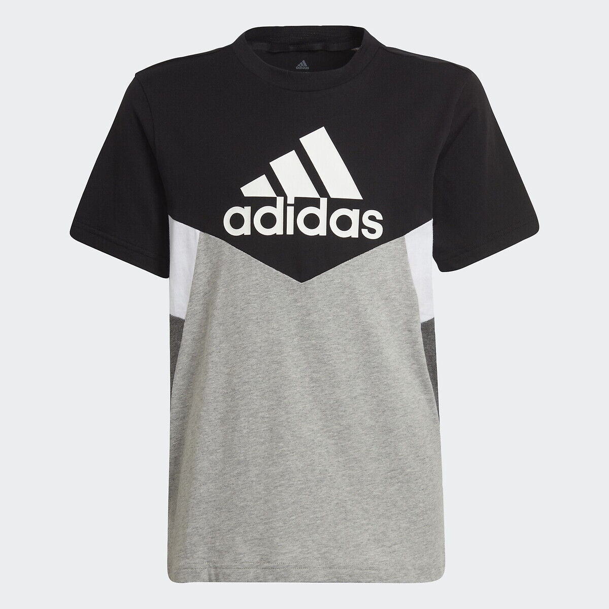 Adidas T-Shirt im Colorblock-Design, 7-16 Jahre SCHWARZ