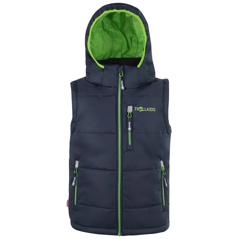 TROLLKIDS Stepp-Weste KIDS NARVIK mit Kapuze in navy/bright green