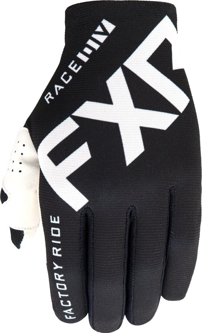 FXR Slip-On Lite MX Gear Jugend Motocross Handschuhe M Schwarz Weiss