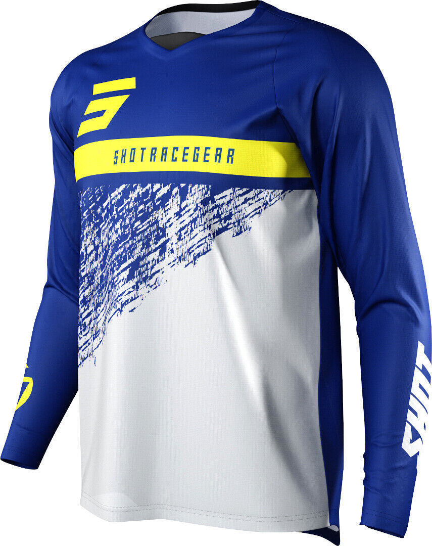 Shot Devo Roll Kinder Motocross Jersey 12- 14 13 - 14 12/14 12 Jahre 13 Jahre Blau Gelb