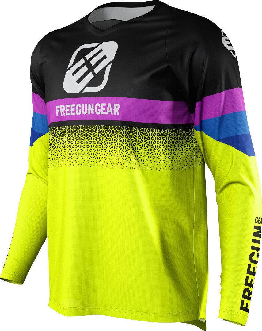 Freegun Devo Attack Kinder Motocross Jersey 8 - 9 Schwarz Gelb