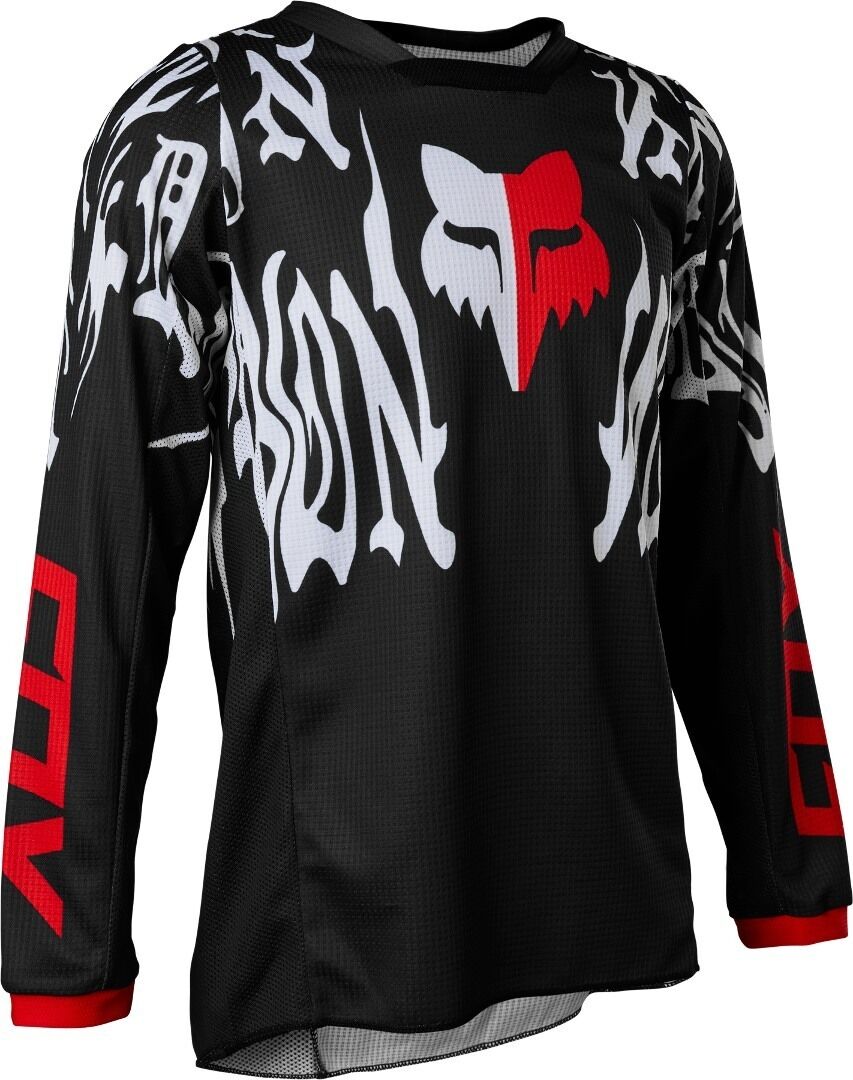 FOX 180 Peril Jugend Motocross Jersey L Schwarz Weiss