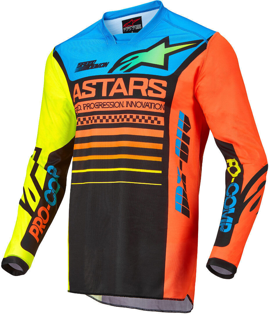 Alpinestars Racer Compass Kinder Motocross Jersey 2XS Schwarz Gelb