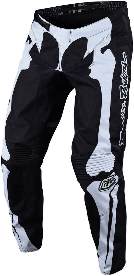 Troy Lee Designs GP Skully Youth Motocross Pants Mládežnické motokrosové kalhoty 28 Černá Bílá