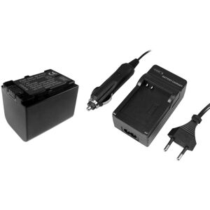 Trade-shop - angebot im set: Kamera Li-Ion Akku + Akku Ladegerät mit Kfz Adapter für Sony hdr CX700VE CX690 CX690VE CX560 CX560VE CX-110 CX-170