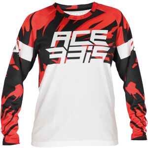 Acerbis MX J-Kid 4 Kinder Motocross Jersey - Weiss Rot - L - unisex