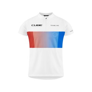 We Cycle Cube Teamline Rookie Kinder Fahrrad Trikot kurz weiß/blau/rot 2024 XXL (158/164)