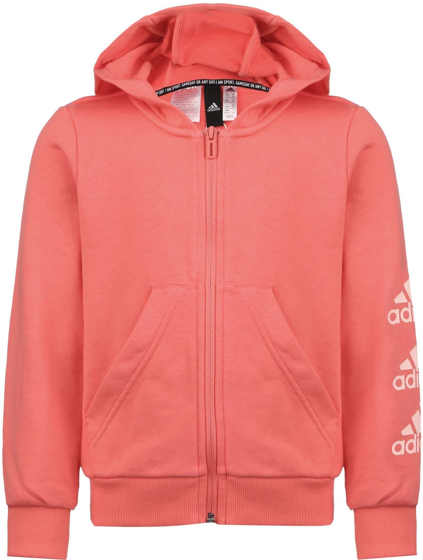 Adidas Performance Kapuzensweatjacke »Must Haves Badge Of Sport«, koralle-lachs