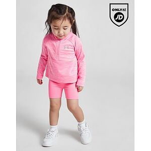 Under Armour Girls' Tech 1/4 Zip Top/Shorts Set Infant, Pink