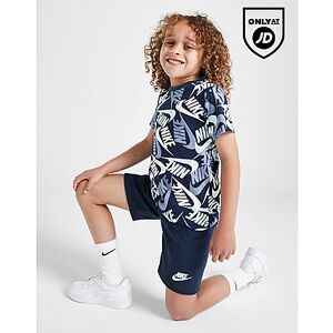 Nike All Over Print T-Shirt/Shorts Set Children, Blue