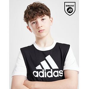 adidas Colour Block Logo T-Shirt Junior, White