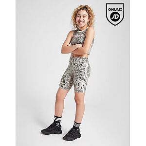 adidas Originals Girls' All Over Print Leopard Shorts Junior, Brown