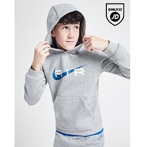 Nike Air Swoosh Fleece Hoodie Junior, Dark Grey Heather/Court Blue