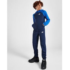 Nike Sportswear Poly Colour Block Tracksuit Junior, Game Royal/Midnight Navy/White