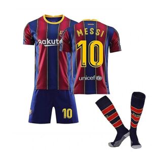 Børnefodboldsæt Home Away T-shirt sæt 21/22 - 20 21 Barcelona Home Messi 10 Kids 24 (130-140)