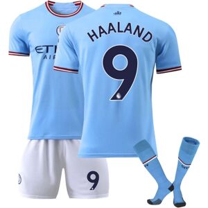 22-23 Manchester City Home Kids Football Kit No 9 Haaland 4-5years