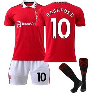 22-23 Ny Manchester United-trøje Fodboldtrøje W RASHFORD 10 Kids 28(150-160CM)