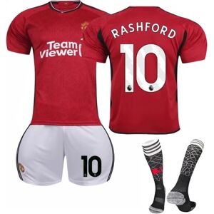 23-24 Manchester United Home Kids Football Kit No.10 Rashford T 28