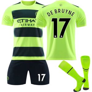 22/23 Manchester City Away Børne fodboldtrøje træningsdragter / DE BRUYNE 17 Kids 22(120-130CM)