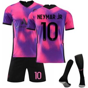 Fodboldtrøje til børn Fodboldtrøje Home Away Træningstrøje 21/22 V 20 21 Pink Kit Neymar 10 Kids 20 (110-120)