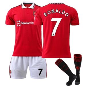 22-23 Ny Manchester United-trøje Fodboldtrøje C RONALDO 7 Kids 28(150-160CM)