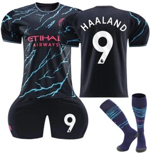 23-24 Manchester City Away Kids fodbolddragt nr. 9 Haaland 0 26