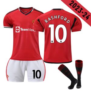 2023-20 Manchester United Home Kids fodbolddragt nr. 10 Rashford 24