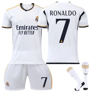23-24 Ronaldo 7 Real Madrid trøje Ny sæson Seneste fodboldtrøjer til voksne børn VTY-Xin E Adult S（165-170cm）