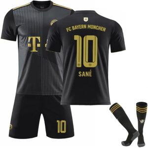 JIUSAIRUI Børn / Voksen 21 22 Bayern Away sort trøje fodboldsæt SANE-10 s#