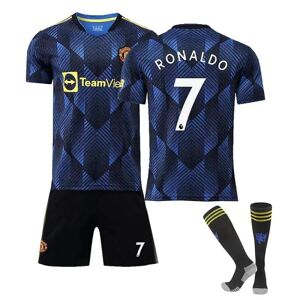 United Cristiano Ronaldo #7 Cr7 21-22 Manchester fodboldtrøjesæt Kids 22(120-130CM)