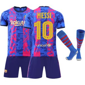 21/22 EM Commemorative Edition Ude(2) F.C. Barcelona MESSI No. 10 Kids Jersey Pack Barn-20