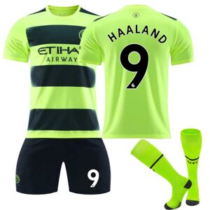 Unbranded nr. 9 Haaland Jersey Manchester City 22/23 Ny sæson fodboldtrøje Away kids 26(140-150cm)