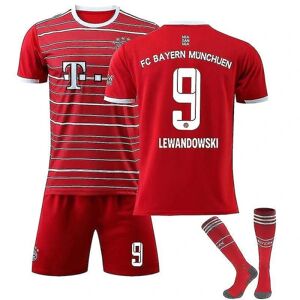Lewandowski #9 Jersey 2022-2023 Ny sæson fodbold T-shirts sæt til børn og unge 2223 Barcelona Hjem Voksne Børn Komfort - Perfet Bayern Munich Home Kids 28(150-160CM)