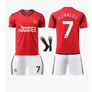 23-24 Manchester United Home Kids Fodbolddragt nr. 7 Ronaldo J- Perfet 26