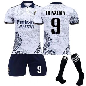 Sæson 22-23 Real Madrid Dragon Pattern Football Shirt BENZEMA 9 Kids 28(150-160CM)