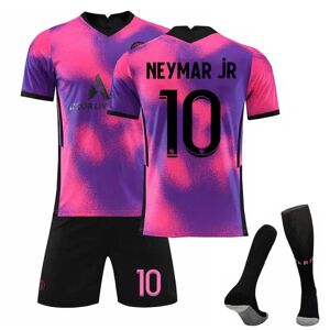 Fodboldtrøje til børn Fodboldtrøje Home Away Træningstrøje 21/22 20 21 Pink Kit Neymar 10 Kids 24 (130-140)