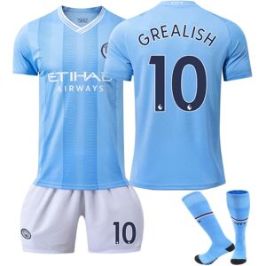 23-24 Manchester City Børnefodboldtrøje nr. 10 Grealish 26 Manchester City Grealish kids 26(140-150cm)