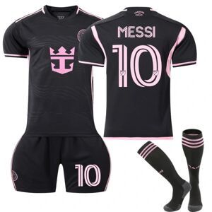 Inter Miami CF Away Fodboldtrøje med sokker til Kid No. 10 Messi 18
