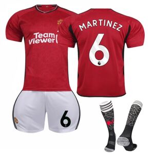 23-24 Manchester United Kids hjemmebanetrøje nr. 6 Lisandro Martínez 28