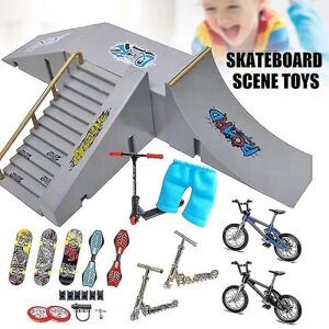 Børn Finger Skateboards Skate Toy Skate Park Ramp Set Tech Practice For Kids S