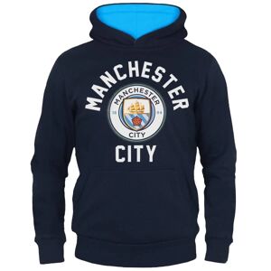 Manchester City Boys Hoody Fleece Grafisk Børn OFFICIEL fodboldgave 130 cm